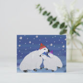 Polar Bears Winterurlaub Postkarten (Stehend Vorderseite)