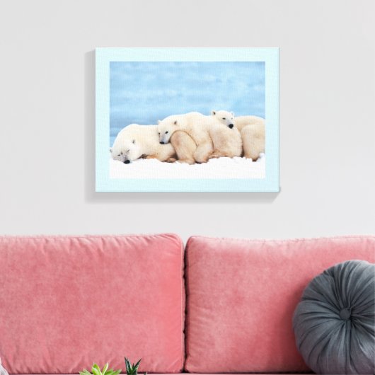 Polar Bears Wrapped Canvas Leinwanddruck (Insitu (Wohnzimmer))