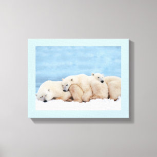 Polar Bears Wrapped Canvas Leinwanddruck