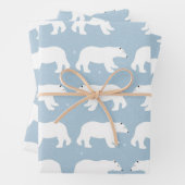 Polar Bears Wrapping Paper Sheets Geschenkpapier Set (Beispiel)