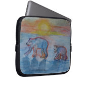 Polar Bears Zeichnend Elektronik-Beutel Laptopschutzhülle (Vorne Rechts)