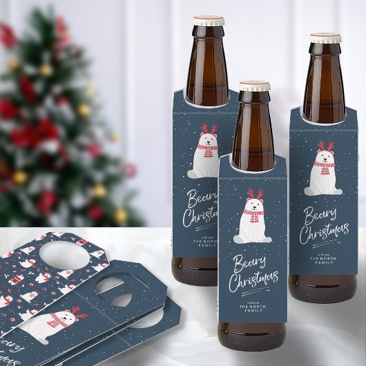 Polar Beary Christmas ID851 Flasche Hanger Tag Flaschenanhänger