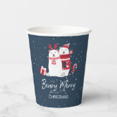 Polar Beary Merry Christmas ID851 Pappbecher (Rückseite)