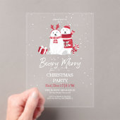 Polar Beary Merry Christmas Party ID851 Acryleinladungen (Insitu (Handheld))