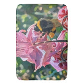 Polar Bee Blooming flowers garden Badematte (Vorderseite Vertikal)