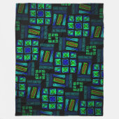Polar blanket Jimette Design Blue green and black Fleecedecke (Vorderseite)
