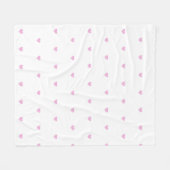 Polar blanket with pink hearts,  modern blanket  fleecedecke (Vorderseite (Horizontal))
