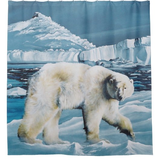 Polar Blue Duschvorhang (Vorderseite)