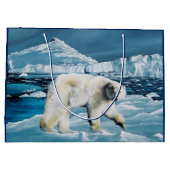 Polar Blue Große Geschenktüte (Rückseite)