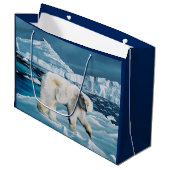 Polar Blue Große Geschenktüte (Vorderseite Schrägansicht)