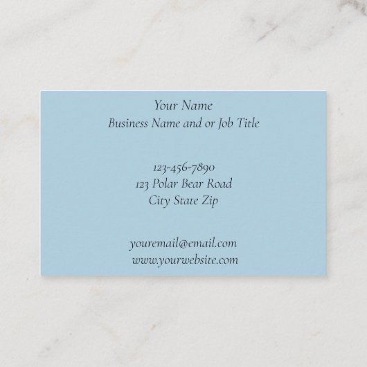 Polar Blue Visitenkarte (Rückseite)