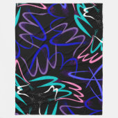 Polar cover Jimette Design White Blue Turquoise Fleecedecke (Vorderseite)