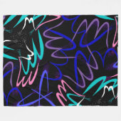 Polar cover Jimette Design White Blue Turquoise Fleecedecke (Vorderseite (Horizontal))