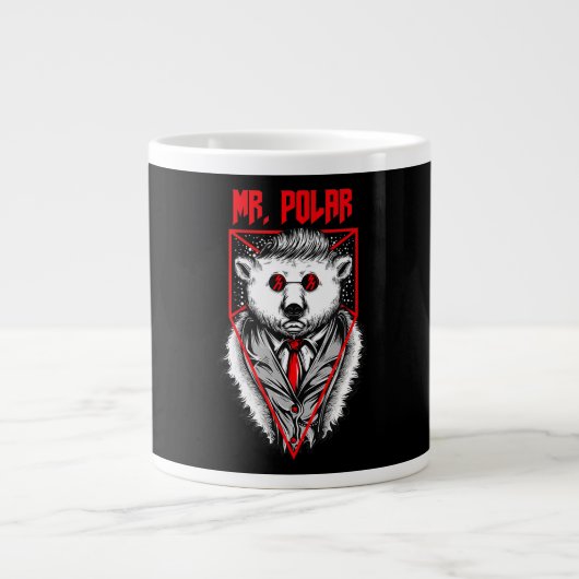 Polar Design Ein feines Polar Bär Tier Lover Jumbo-Tasse (Vorderseite)