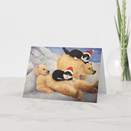 POLAR DRÜCKEN SIE AUS FEIERTAGSKARTE (Vorderseite)