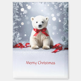 Polar-Eisbär-Weihnachts-Feiertagsmagnet Magnet