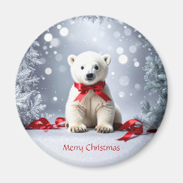 Polar-Eisbär-Weihnachts-Feiertagsmagnet Magnet