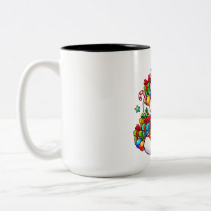 Polar-Eisbär-Weihnachtsgeschenk-Pop Zweifarbige Tasse