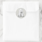 Polar-Eisbär Winter Floral Holiday Sticker (Tasche)