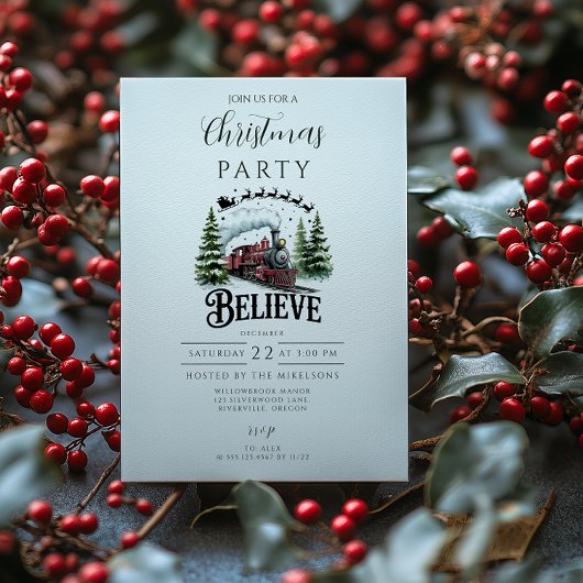 Polar Express Christmas Einladung