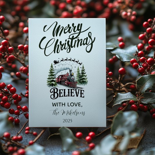 Polar Express Christmas Feiertagskarte