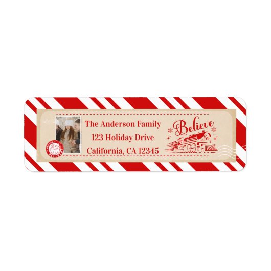 Polar Express Christmas Ticket Adress (Vorne)