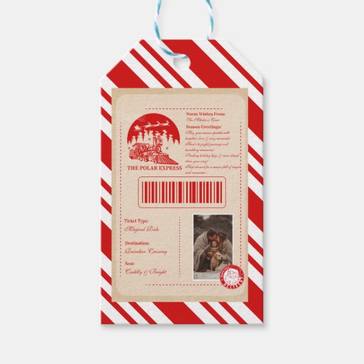 Polar Express Christmas Ticket Geschenkanhänger (Vorderseite)