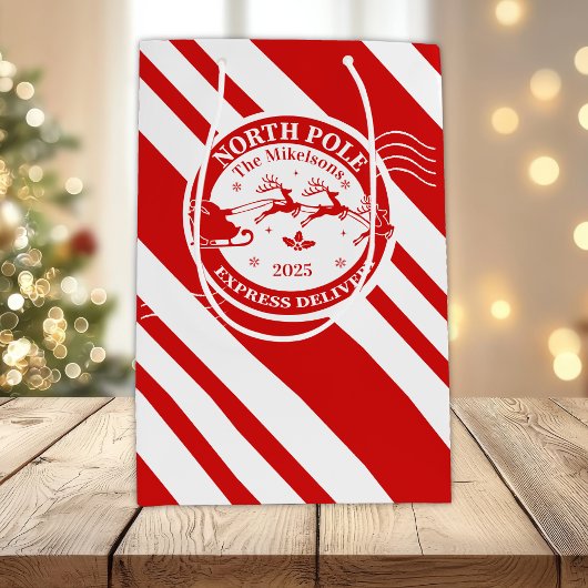 Polar Express Christmas Ticket Mittlere Geschenktüte