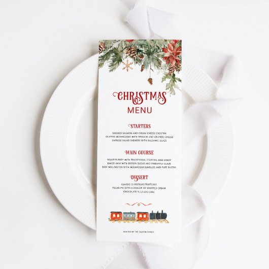 Polar Express Themed Menükarte