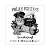 Polar Express Vintage Santa Train Christmas Gummistempel (Prägung)