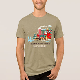 Polar Express Weihnachten Santas Zugabenteuer Tri-Blend Shirt