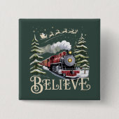Polar Express Weihnachtsgeschenk Glauben Weihnacht Button (Vorderseite)