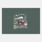 Polar Express Weihnachtsgeschenk Glauben Weihnacht Geschenkpapier Set (Vorderseite)