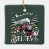 Polar Express Weihnachtsgeschenk Glauben Weihnacht Keramikornament (Vorderseite)