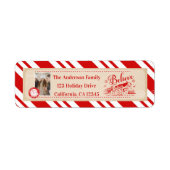 Polar Express Weihnachtsticket Adresse (Vorne)