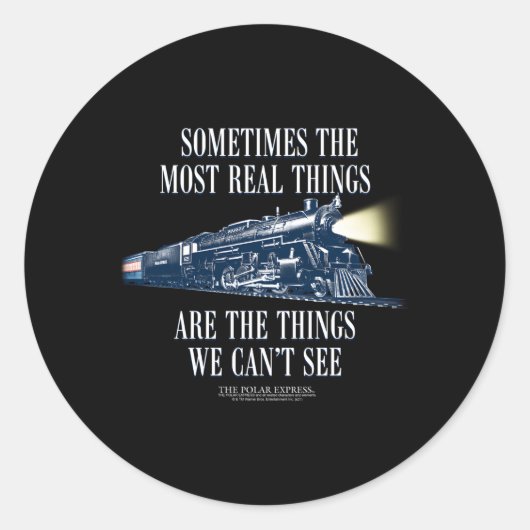 Polar Express Zug Runder Aufkleber (Vorderseite)