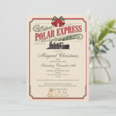 Polar-Express-Zugabenteuer glauben an Weihnachten Einladung (Stehend Vorderseite)