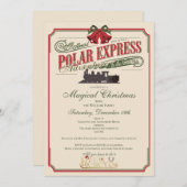 Polar-Express-Zugabenteuer glauben an Weihnachten Einladung (Vorne/Hinten)