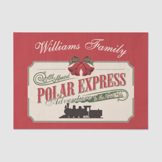 Polar-Express-Zugabenteuer glauben an Weihnachten Seidenpapier (Vorderseite)