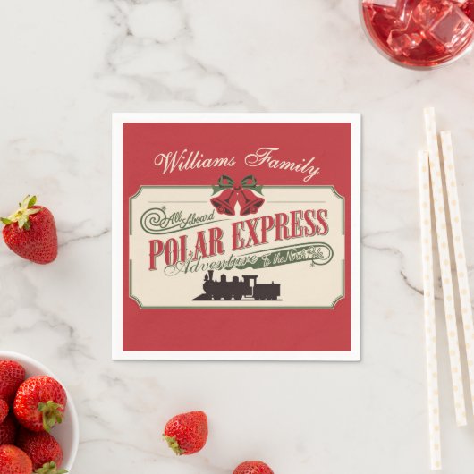 Polar-Express-Zugabenteuer glauben an Weihnachten Serviette (Beispiel)