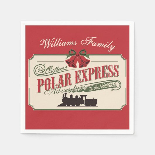 Polar-Express-Zugabenteuer glauben an Weihnachten Serviette (Vorderseite)