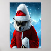 Polar Fox Santa Claus | AI Art Poster (Vorne)
