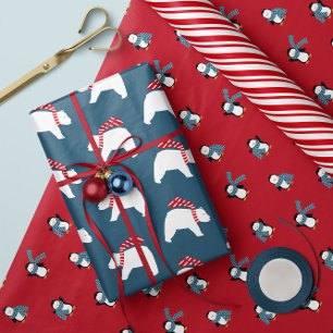 Polar-Gegensätze - Weihnachtswrapping Paper Trio 1 Geschenkpapier Set
