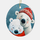 Polar Hugs Keramik Ornament (Links)