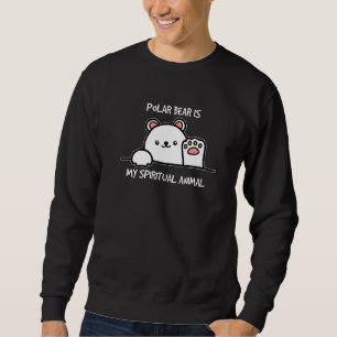 Polar ist spirituelles Tier Süßer Eisbär Weißer Bä Sweatshirt