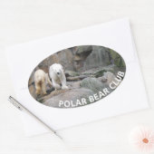 POLAR-KARTENkleber Ovaler Aufkleber (Umschlag)