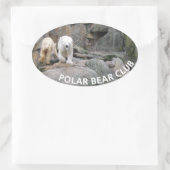 POLAR-KARTENkleber Ovaler Aufkleber (Tasche)