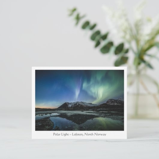 Polar Light Lofoten Postkarte (Stehend Vorderseite)