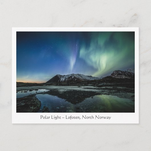 Polar Light Lofoten Postkarte (Vorderseite)