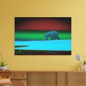 Polar Lights Eisbär Leinwanddruck (Insitu (Wohnzimmer))